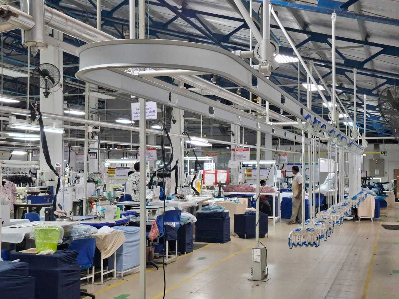 最新の企業ブログについて 吊りコンベアシステム 設置が進行中