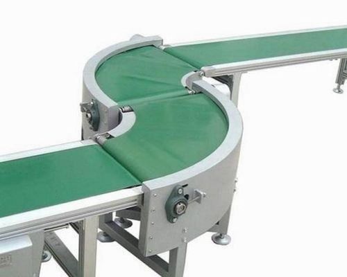 購入 青く白い緑ポリ塩化ビニールの回転カーブ90度のコンベヤー ベルト180度のコンベヤー ベルト online manufacture